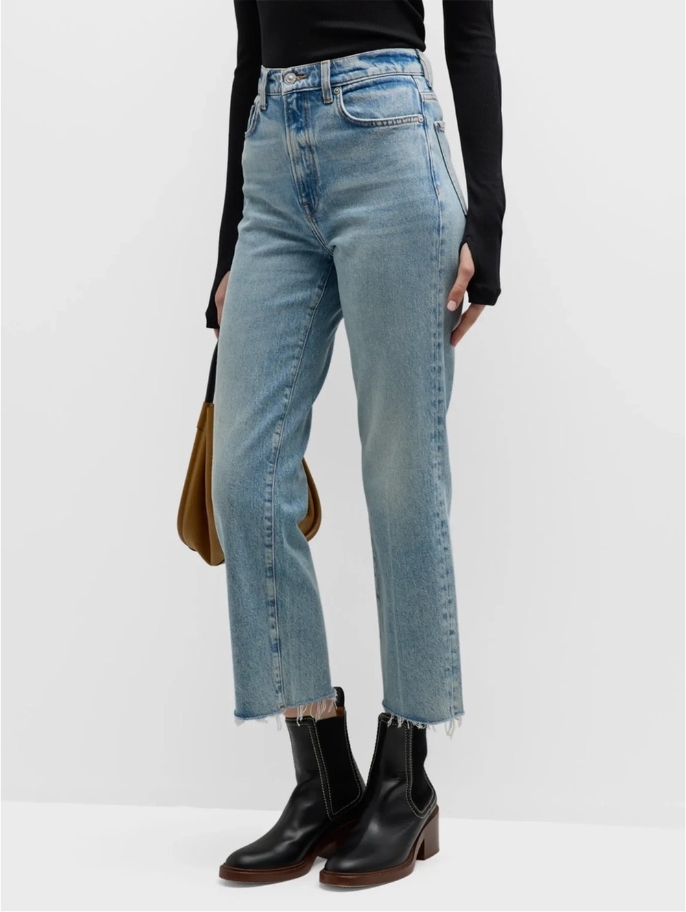 7 For All Mankind Logan Stovepipe Jeans W/ Fringe 31